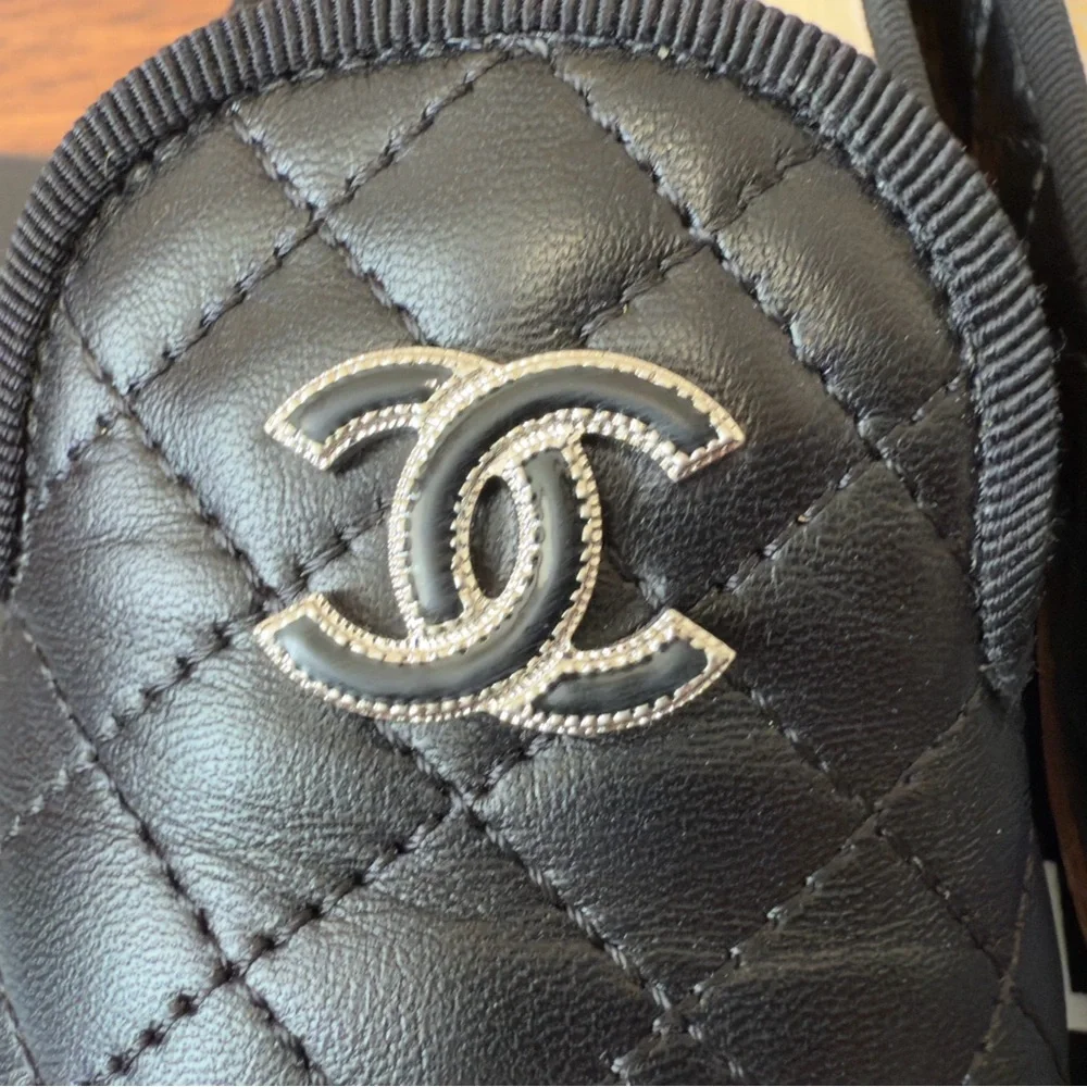 Chanel Black Leather Loafers Moccasins - Picture 2 of 12
